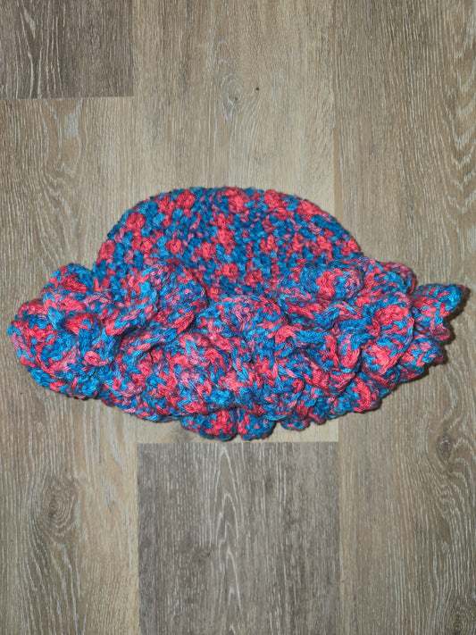 Cotton Candy Ruffle Beanie